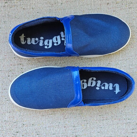 Twiggy London Women Shoes Platform Blue Fabric Upper Slip On Shoes Size 9M - Picture 12 of 12